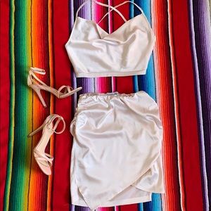 Baby pink satin set 💕